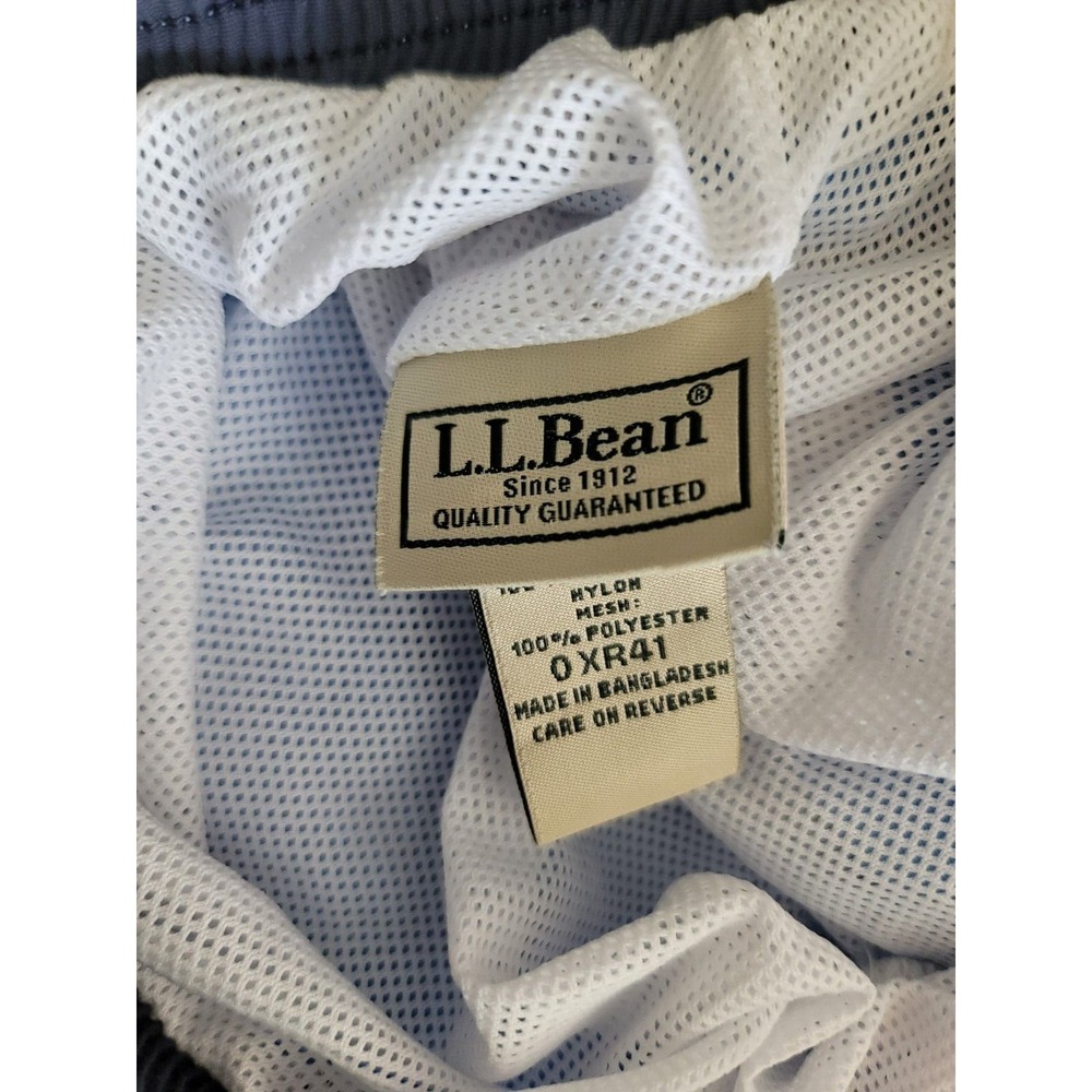 LL Bean Supplex Nylon Swim Trunks Mens XXL Blue Board Shorts Mesh Lined 6" In - Picture 4 of 8